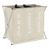 Látkový koš na prádlo, šedobéžová, LAUNDRY TYP 3