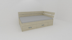 Zvýšené fran.lůžko AMÉLIE š.140 roh. prov. se 2úl.prostory, UNIVERZÁLNÍ L/P-z letáku  2019 - jen osobní odběr