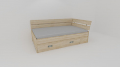 Zvýšené fran.lůžko AMÉLIE š.140 roh. prov. se 2úl.prostory, UNIVERZÁLNÍ L/P-z letáku  2019 - jen osobní odběr