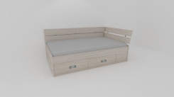 Zvýšené fran.lůžko AMÉLIE š.140 roh. prov. se 2úl.prostory, UNIVERZÁLNÍ L/P-z letáku  2019 - jen osobní odběr