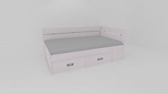 Zvýšené fran.lůžko AMÉLIE š.140 roh. prov. se 2úl.prostory, UNIVERZÁLNÍ L/P-z letáku  2019 - jen osobní odběr