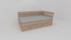 Zvýšené fran.lůžko AMÉLIE š.140 roh. prov. se 2úl.prostory, UNIVERZÁLNÍ L/P-z letáku 2019 - jen osobní odběr