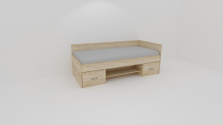 Lůžko GALA, se 2 zvýš.čely - UNIVERZÁLNÍ L/P- z letáku  2019 /vč. laťkového roštu - jen osobní odběr