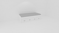 Lůžko NEMO,zadní 1zvýš.čelo - z letáku 2019 /vč. laťkového roštu - jen osobní odběr