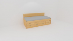 Lůžko NEMO,zadní 1zvýš.čelo - z letáku 2019 /vč. laťkového roštu - jen osobní odběr