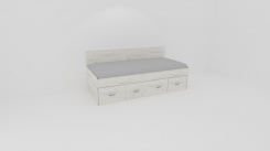 Lůžko NEMO,zadní 1zvýš.čelo - z letáku 2019 /vč. laťkového roštu - jen osobní odběr