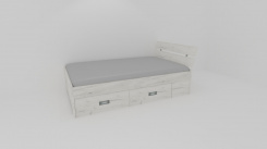 Zvýšené fran.lůžko AMÉLIE š.140 se 4úl.prostory, 1zvýš.čelo - z letáku  2019 - jen osobní odběr