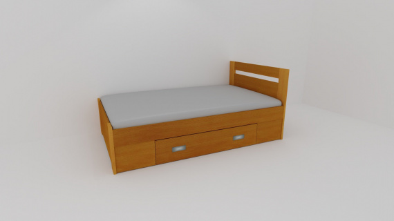 Zvýšené fran.lůžko FABIE š.140, se 2úl.prostory, 1zvýš.čelo - z letáku 2019 - jen osobní odběr