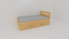 Zvýšené fran.lůžko FABIE š.120, se 2úl.prostory, 1zvýš.čelo - z letáku  2019 - jen osobní odběr