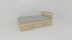 Zvýšené fran.lůžko FABIE š.120, se 2úl.prostory, 1zvýš.čelo - z letáku  2019 - jen osobní odběr