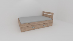 Zvýšené fran.lůžko FABIE š.120, se 2úl.prostory, 1zvýš.čelo - z letáku 2019 - jen osobní odběr