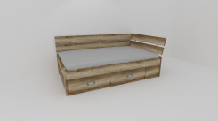 Zvýšené fran.lůžko AMÉLIE š.120 roh. prov. se 2úl.prostory, UNIVERZÁLNÍ L/P-z letáku  2019 - jen osobní odběr