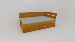 Zvýšené fran.lůžko AMÉLIE š.120 roh. prov. se 2úl.prostory, UNIVERZÁLNÍ L/P-z letáku  2019 - jen osobní odběr