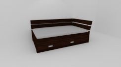 Zvýšené fran.lůžko AMÉLIE š.120 roh. prov. se 2úl.prostory, UNIVERZÁLNÍ L/P-z letáku  2019 - jen osobní odběr