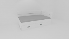 Zvýšené fran.lůžko AMÉLIE š.120 roh. prov. se 2úl.prostory, UNIVERZÁLNÍ L/P-z letáku  2019 - jen osobní odběr