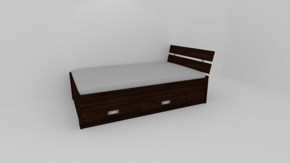 Zvýšené fran.lůžko AMÉLIE š.120 se 4úl.prostory, 1zvýš.čelo - z letáku 2019 - jen osobní odběr