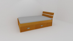 Zvýšené fran.lůžko AMÉLIE š.120 se 4úl.prostory, 1zvýš.čelo - z letáku  2019 - jen osobní odběr