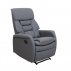 Relaxační křeslo, šedá ekokůže, KOMFY