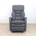 Relaxační křeslo, šedá ekokůže, KOMFY