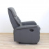 Relaxační křeslo, šedá ekokůže, KOMFY
