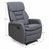 Relaxační křeslo, šedá ekokůže, KOMFY