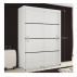 Skříň s posuvnými dveřmi, bílá / černá, Merina 150