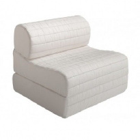 Rozkládací křeslo PEDRO 2v1 k příležitostnému využití na spací matraci : Tmavě oranžový - jen osobní odběr