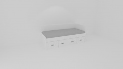 Lůžko Nemo, se 2 zvýš.čely - UNIVERZÁLNÍ L/P 2019 /vč. laťkového roštu - jen osobní odběr